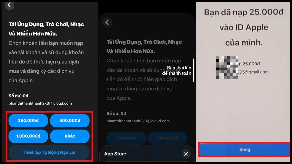 Cách thêm phương thức thanh toán trên iPhone bằng số dư tài khoản bước 3