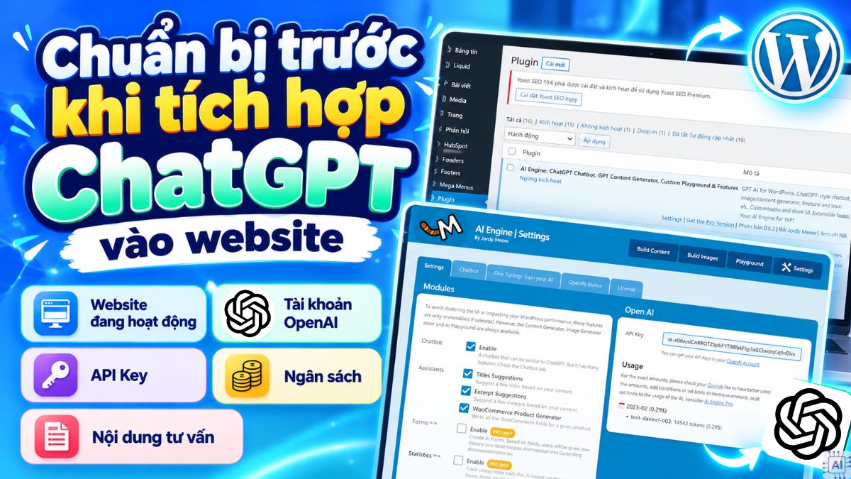 Cách tích hợp ChatGPT vào website - Chuẩn bị trước khi tích hợp