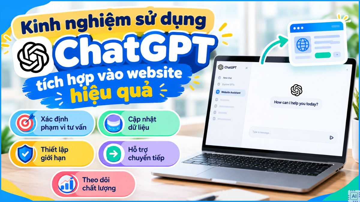 Cách tích hợp ChatGPT vào website và kinh nghiệm sử dụng