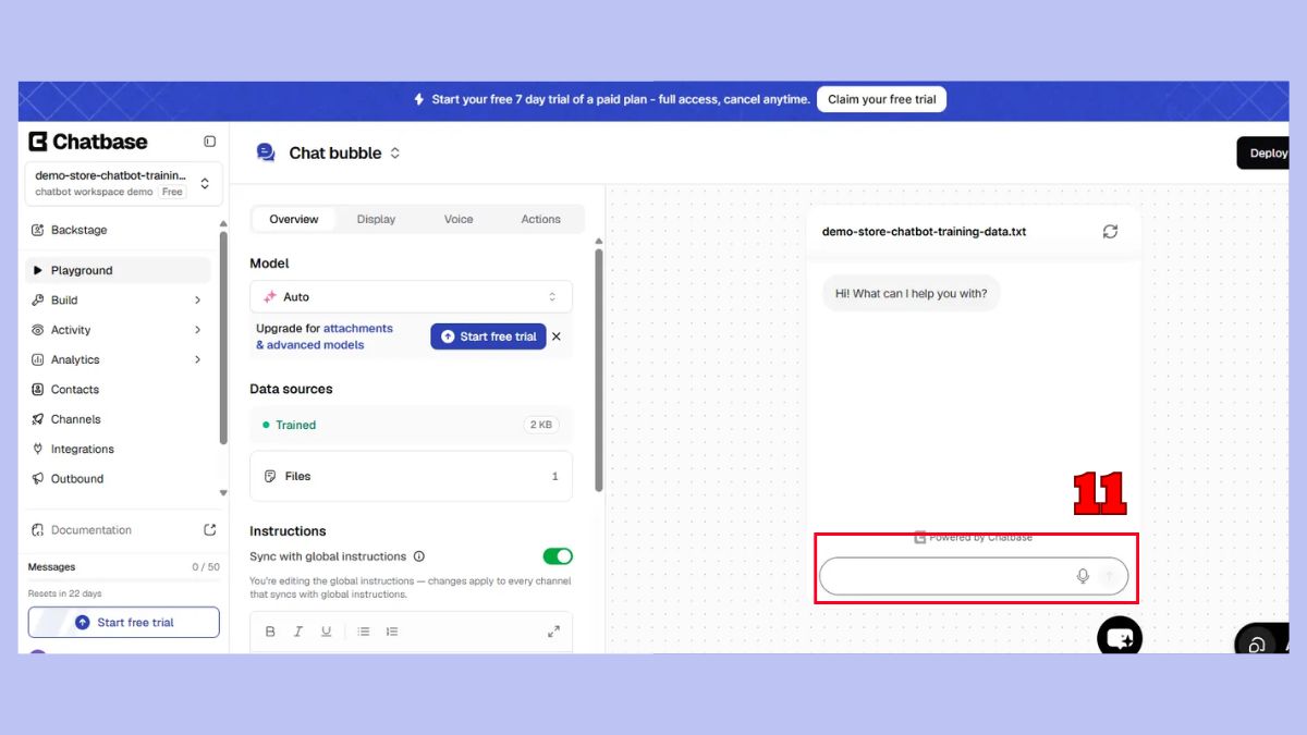 Cách tích hợp ChatGPT vào website bằng công cụ No code bước 8