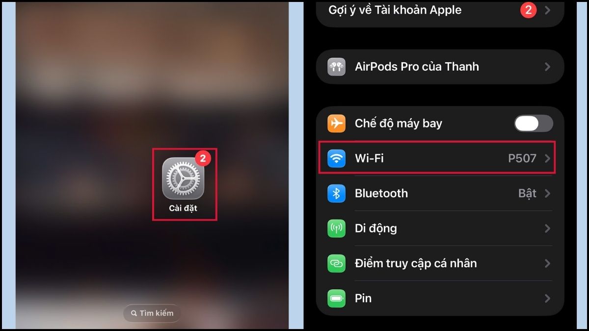 Cách xem mật khẩu Wifi đã lưu trên iPhone bước 1