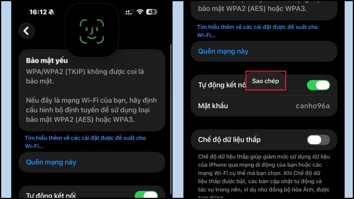 Cách xem mật khẩu Wifi đã lưu trên iPhone bước 3