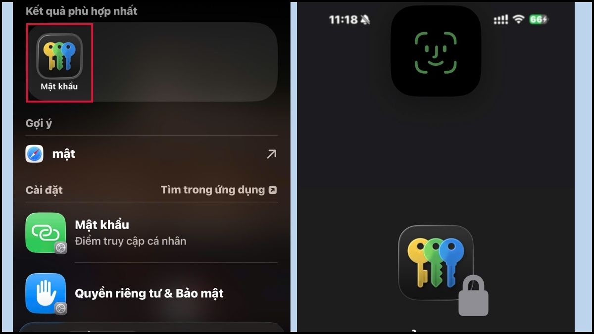 Cách xem mật khẩu đã lưu trên iPhone và chia sẻ bước 1