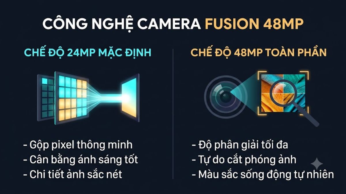 Tính năng của Camera iPhone 16 Plus - Camera Fusion