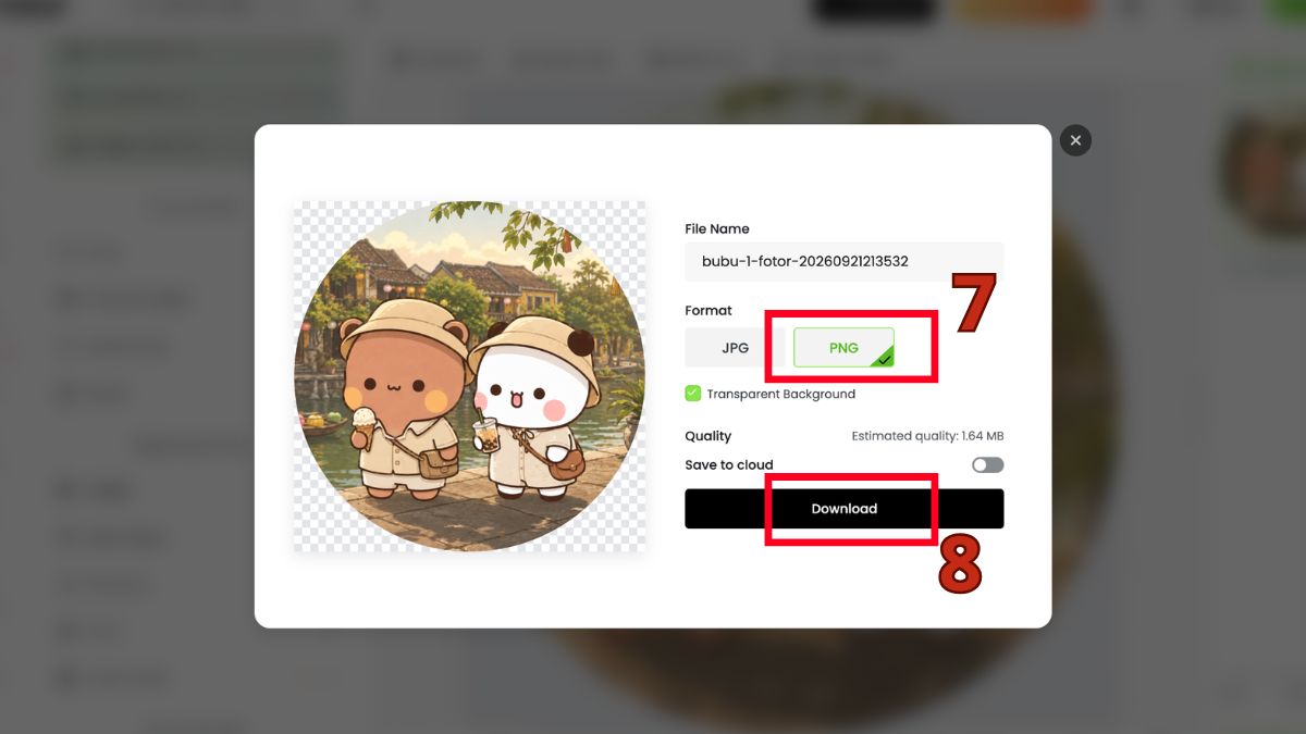 Cắt ảnh hình tròn online trên Fotor bước 8