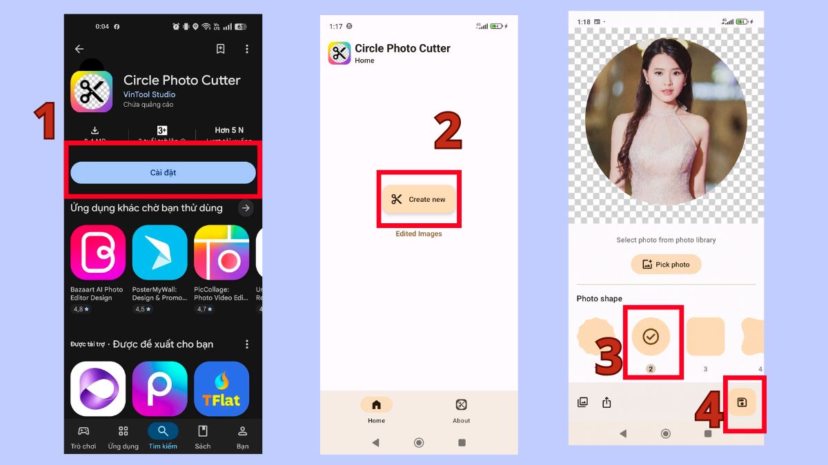 Cắt ảnh hình tròn trên Circle Photo Cutter bước 1