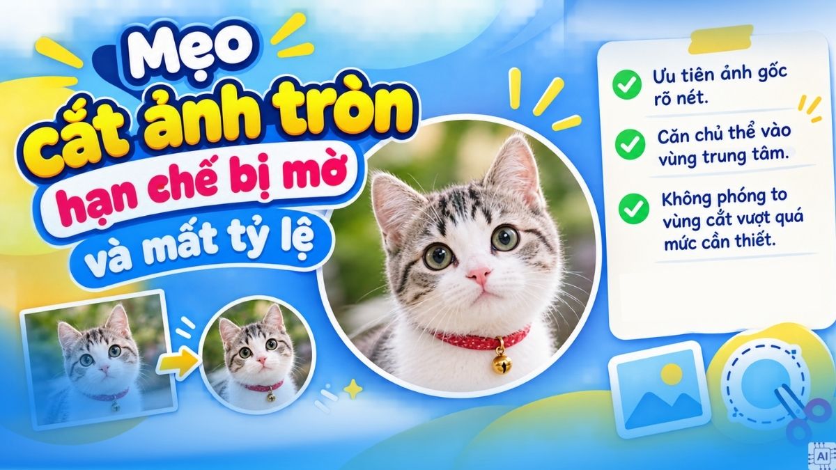 Mẹo cắt ảnh hình tròn