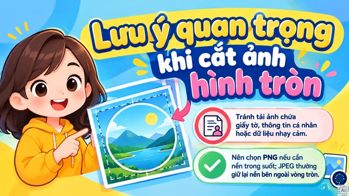 Lưu ý khi cắt ảnh hình tròn