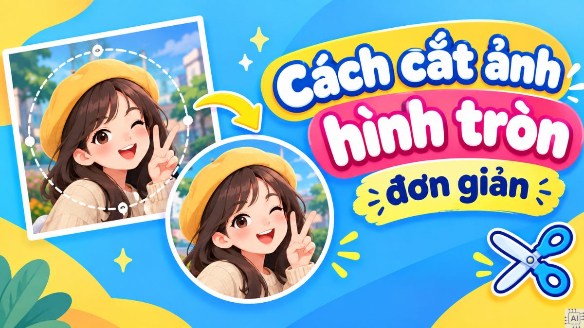 Cách cắt ảnh hình tròn đơn giản, nhanh chóng