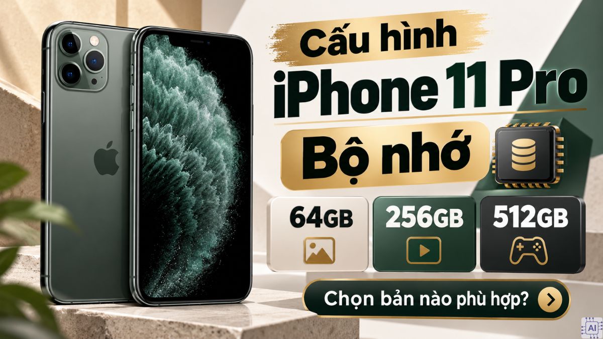 Đánh giá cấu hình iPhone 11 Pro - Bộ nhớ