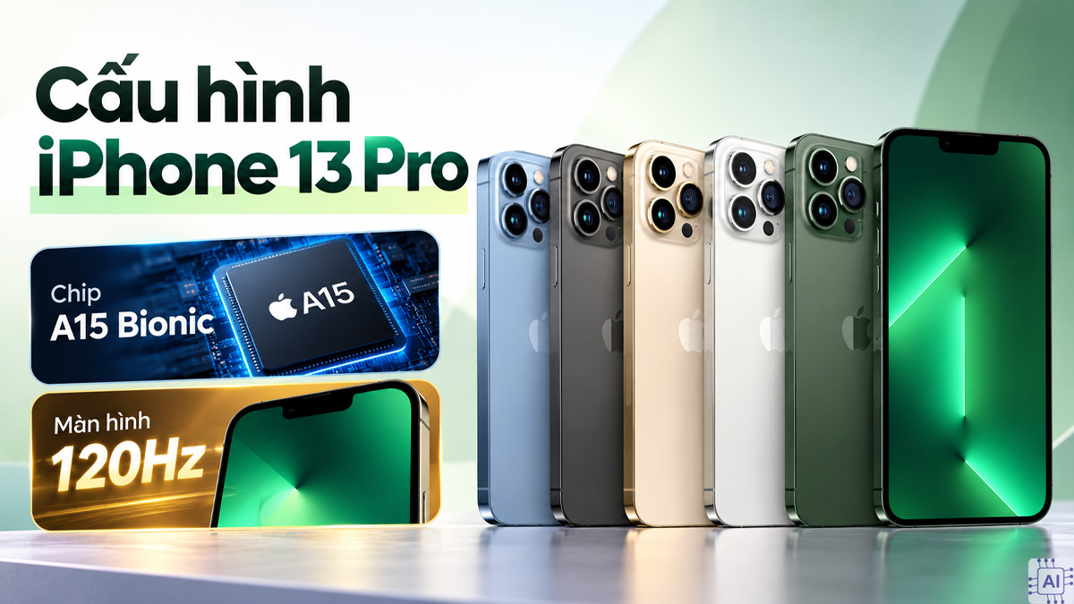 Cấu hình iPhone 13 Pro: Chip A15 Bionic và màn hình 120Hz