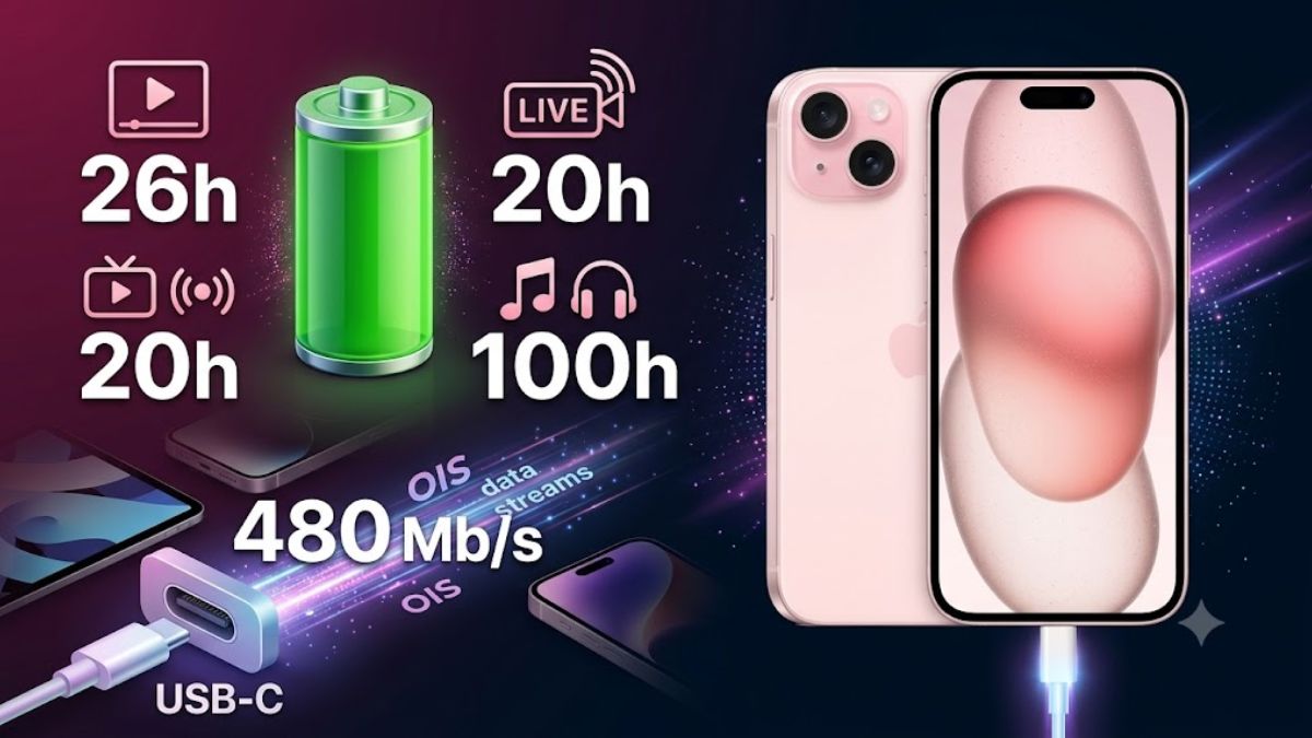 Đánh giá cấu hình iPhone 15 Plus - Pin và công nghệ sạc