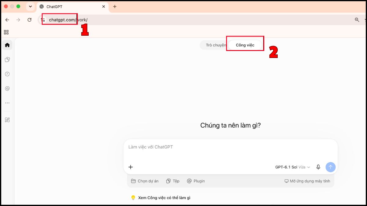 Cách dùng ChatGPT Work bước 1