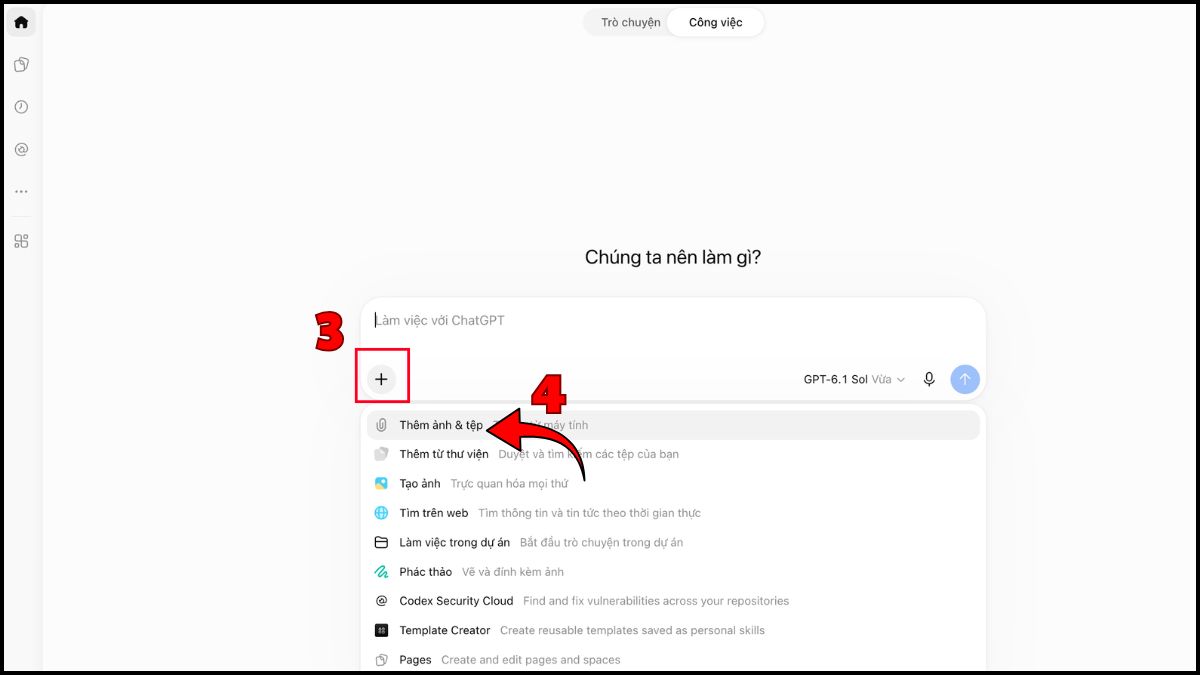 Cách dùng ChatGPT Work bước 2