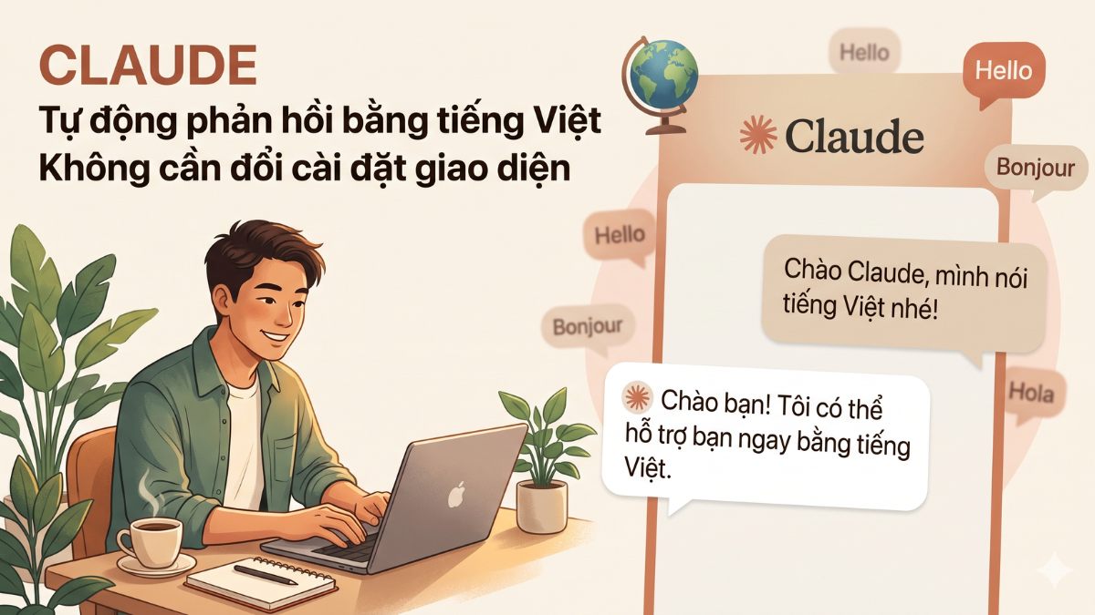 Claude AI có hỗ trợ tiếng Việt không? Tự động nhận diện ngôn ngữ