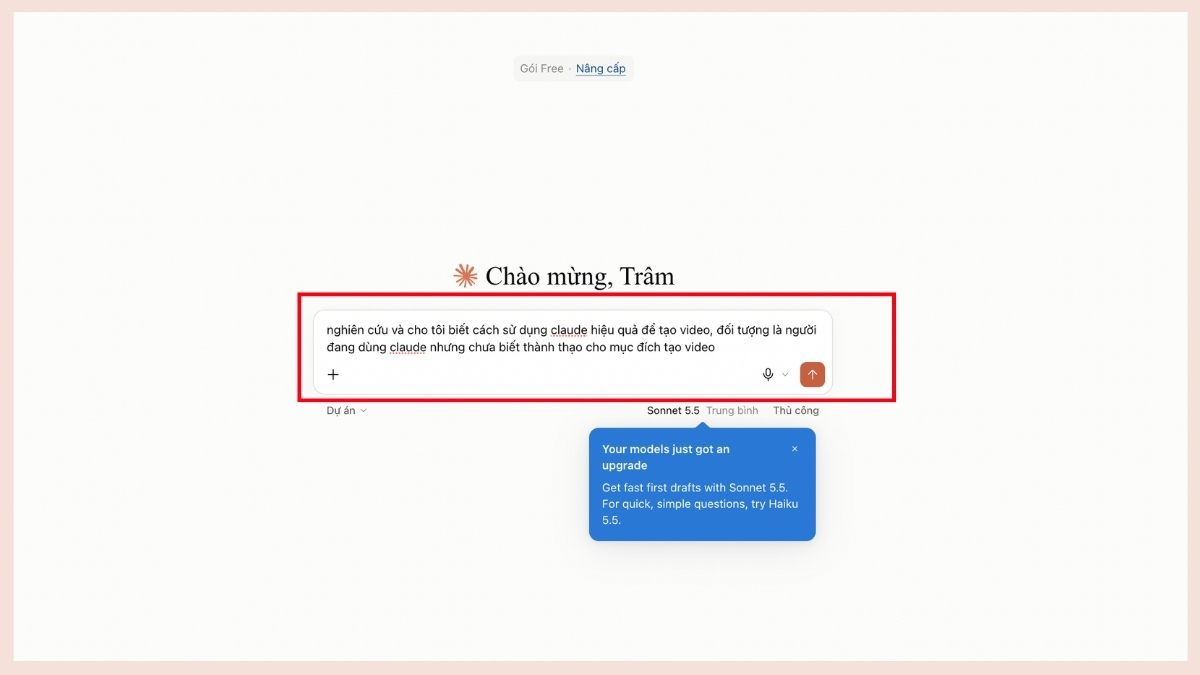 Claude AI có hỗ trợ tiếng Việt không? Cách sử dụng - bước 2