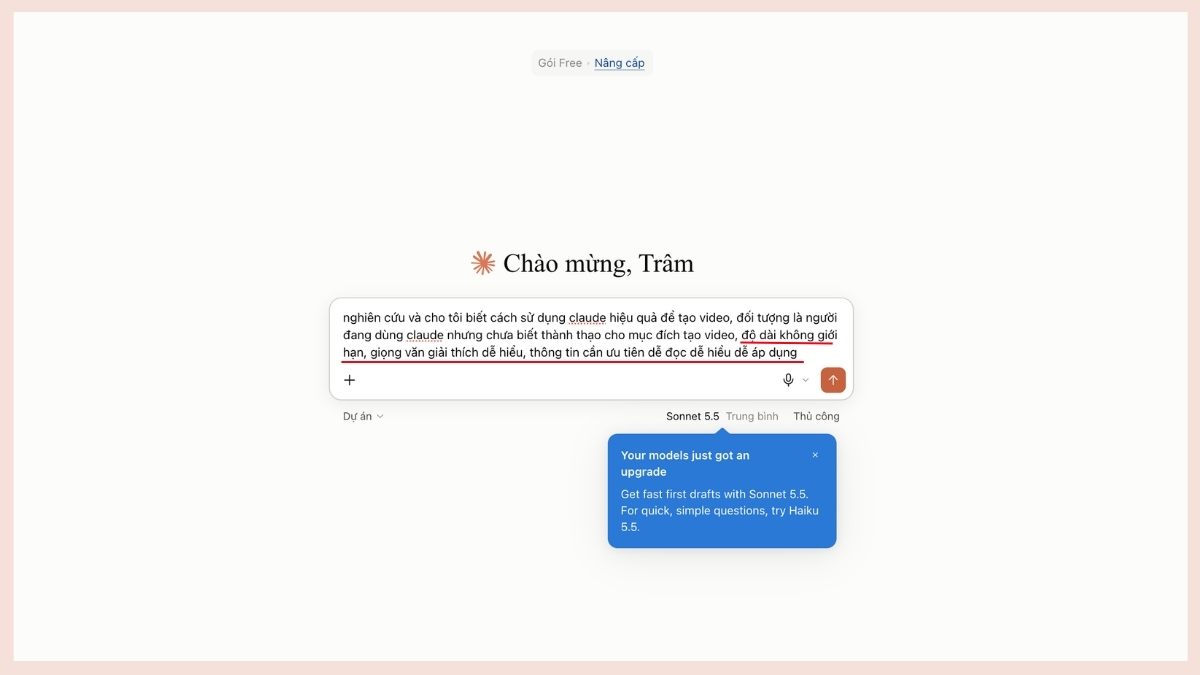 Claude AI có hỗ trợ tiếng Việt không? Cách sử dụng - bước 3
