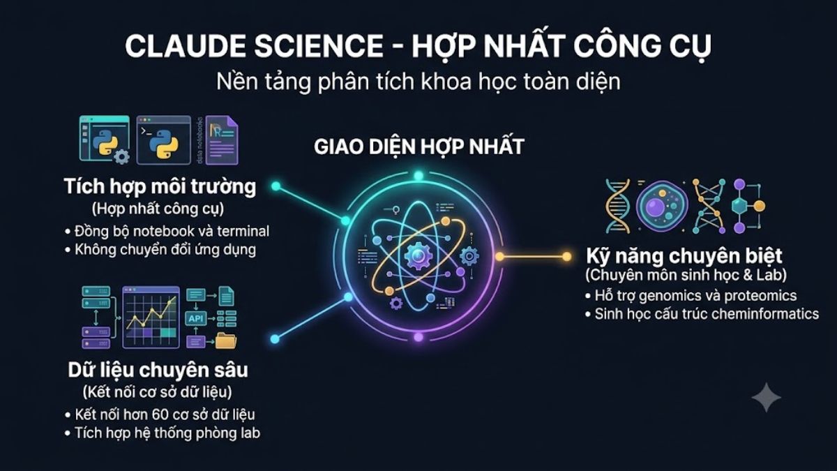 Tính năng của Claude Science - Hợp nhất công cụ
