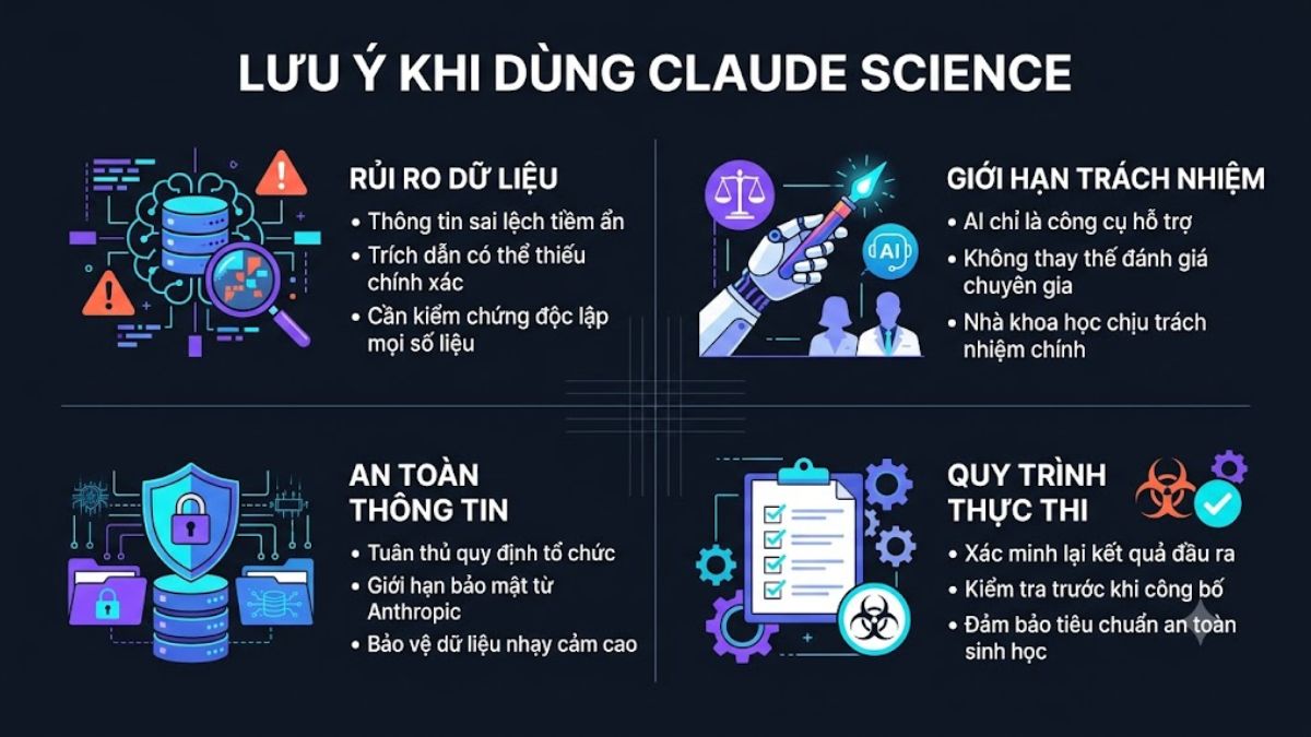 Rủi ro khi dùng Claude Science