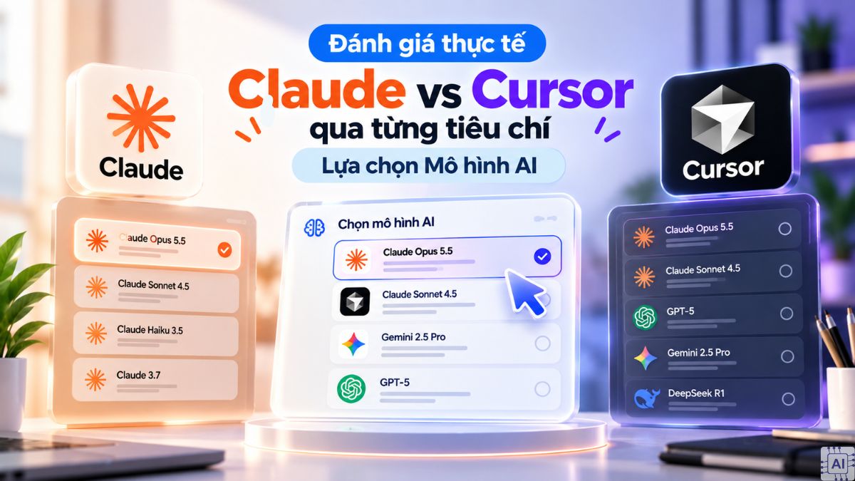 Đánh giá Claude vs Cursor qua mô hình AI