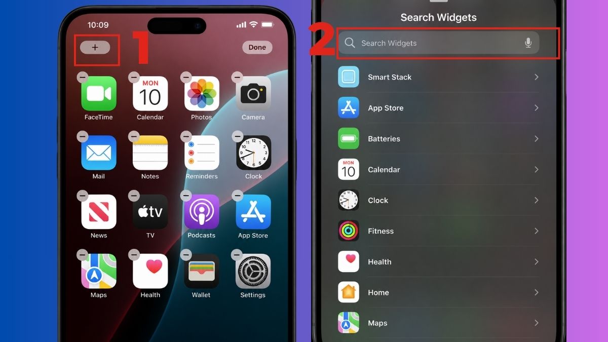 Đếm bước chân trên iPhone - Thêm widget bước 1