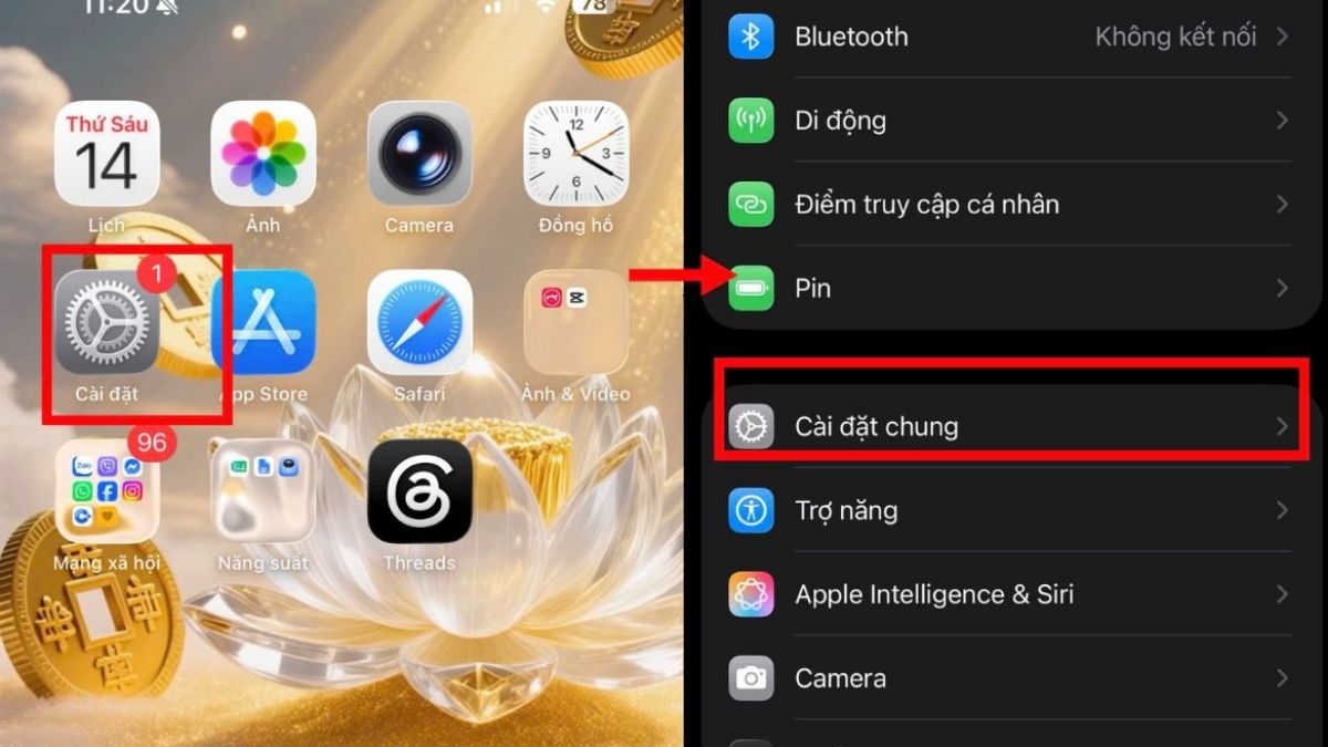 Sửa điện thoại bị loạn cảm ứng bằng cách cập nhật hệ điều hành iOS bước 1