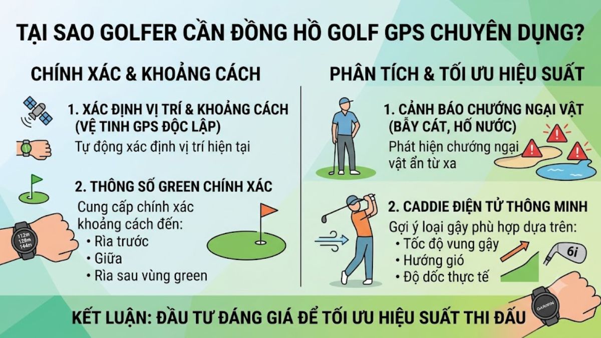 Tại sao nên dùng đồng hồ chơi Golf GPS