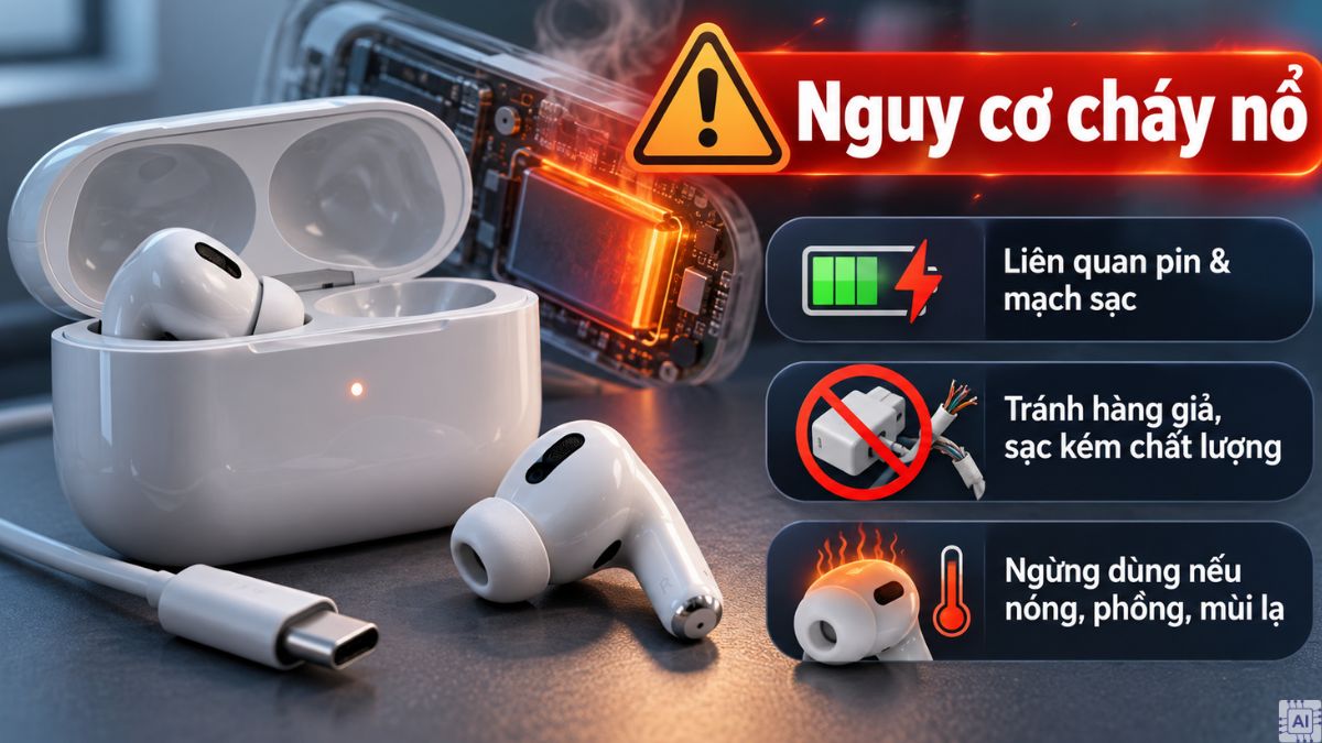Dùng tai nghe Bluetooth nhiều có hại sức khỏe không? Nguy cơ cháy nổ