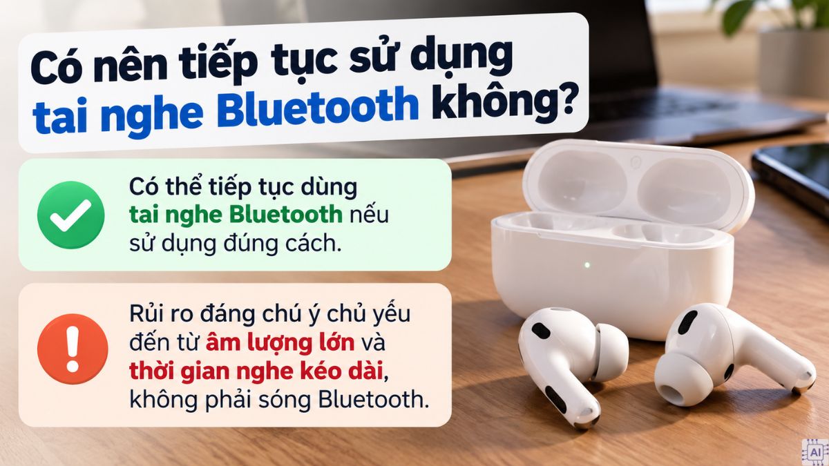 Dùng tai nghe Bluetooth nhiều có hại sức khỏe không? Có nên dùng không?