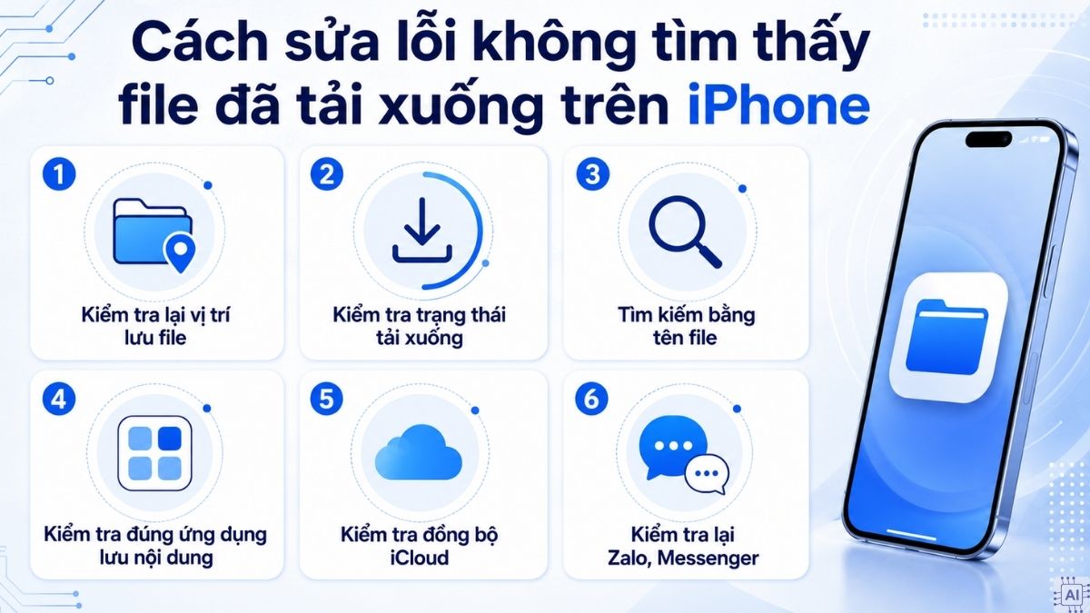 File tải về trên iPhone nằm ở đâu? Sửa lỗi không tìm thấy file