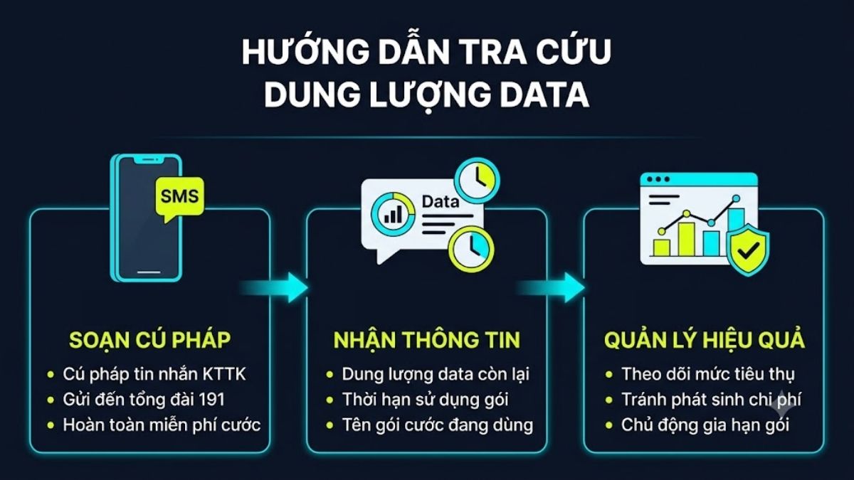 Cú pháp tra cứu dung lượng gói ST90N 1 tháng