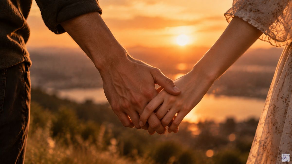 Hình ảnh bàn tay cặp đôi lãng mạn