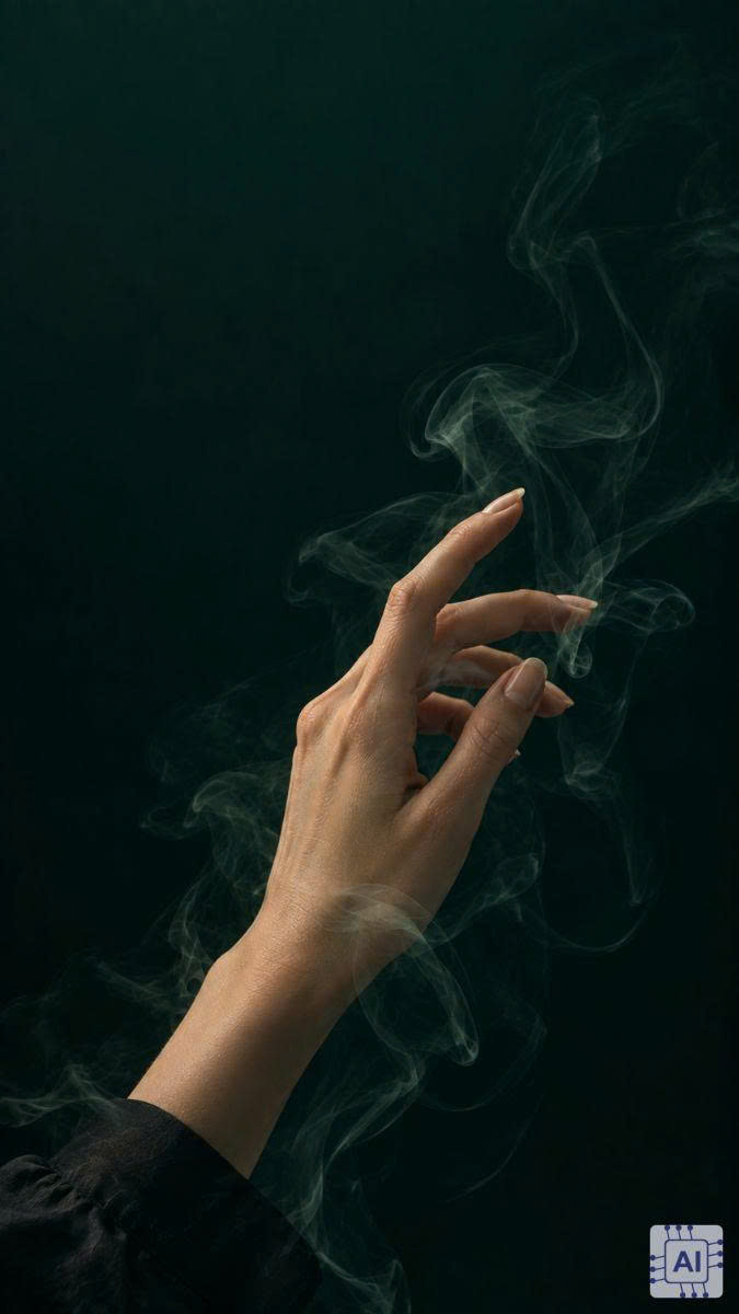 Hình ảnh bàn tay và làn khói
