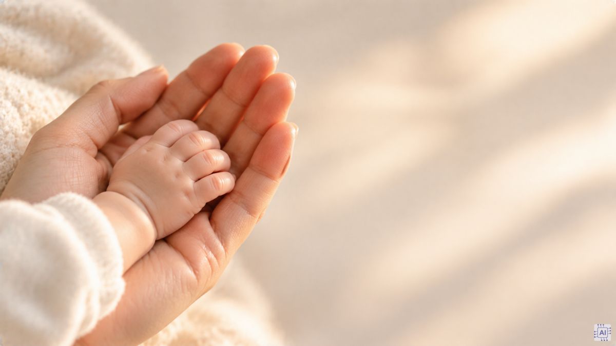 Hình ảnh bàn tay em bé và tay mẹ