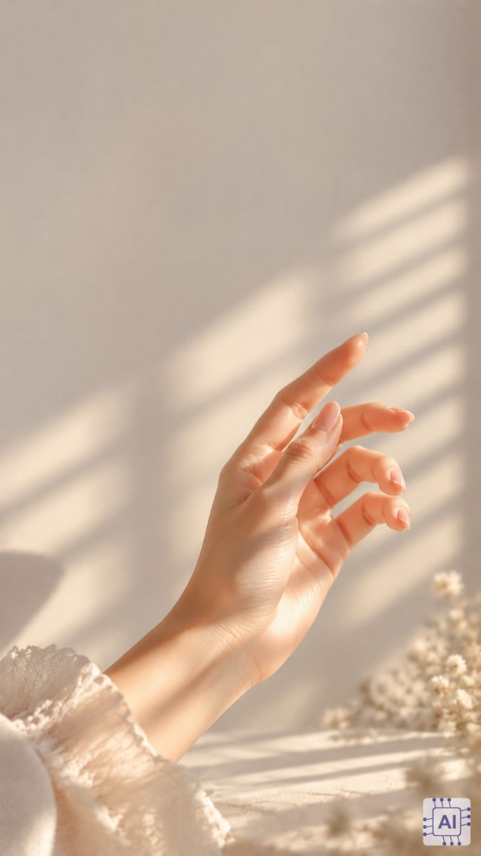 Hình ảnh bàn tay nữ đón nắng