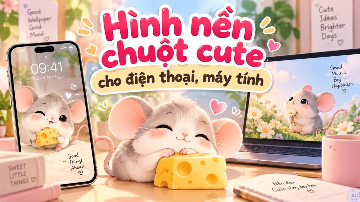 69+ Hình nền chuột cute cho điện thoại, máy tính