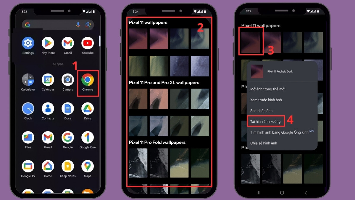 Tải hình nền Google Pixel bước 1, 2