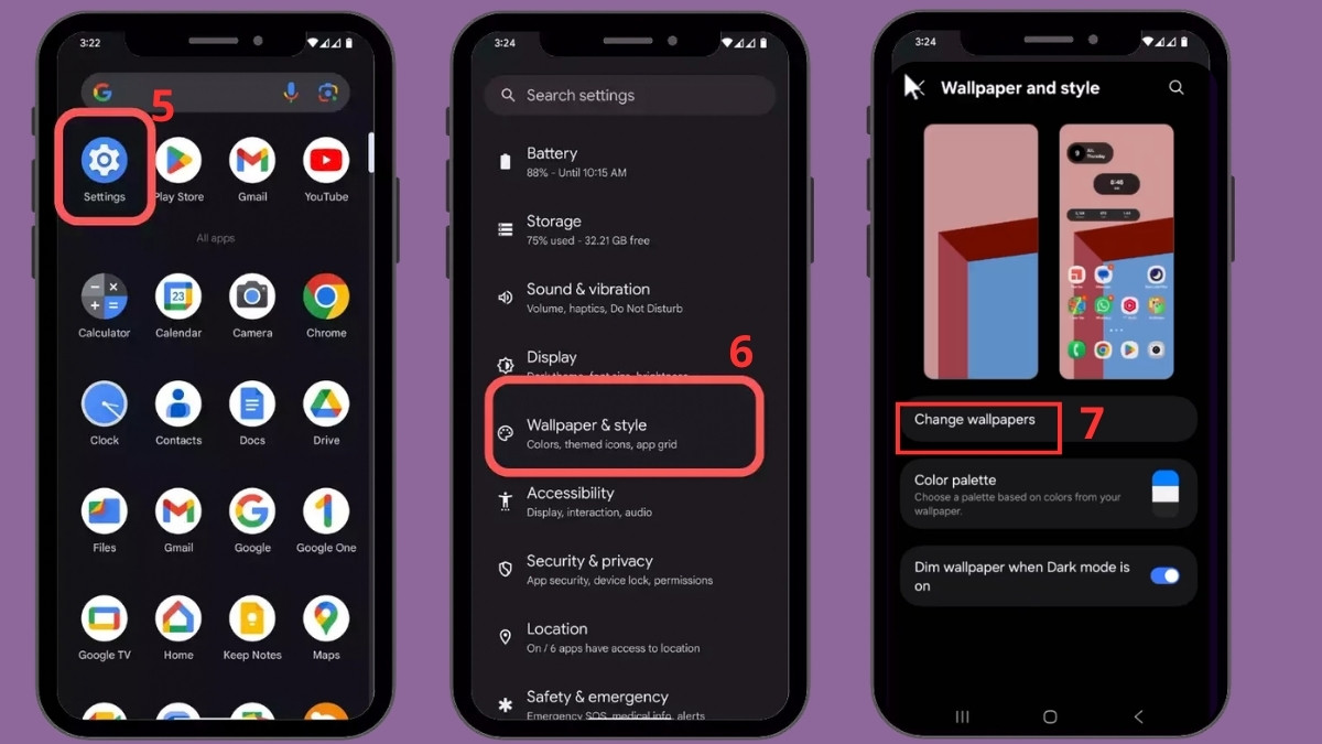 Tải hình nền Google Pixel bước 3