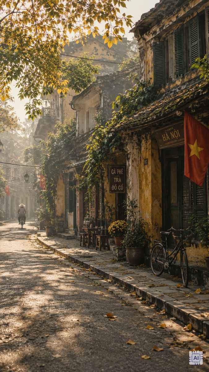 Hình nền mùa thu phố cổ đẹp