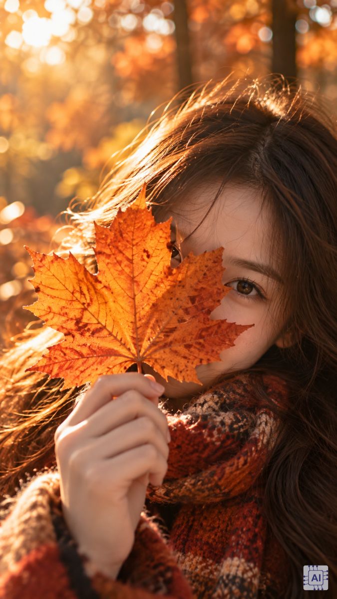 Hình nền mùa thu cô gái xinh đẹp
