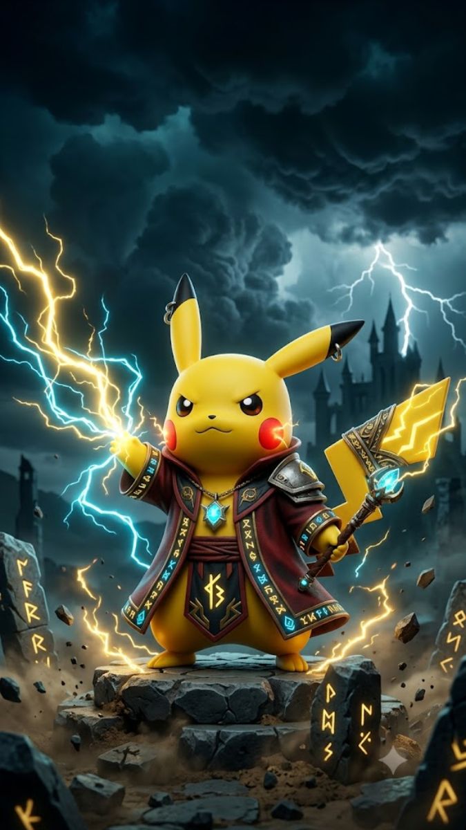 Hình nền Pikachu với sức mạnh