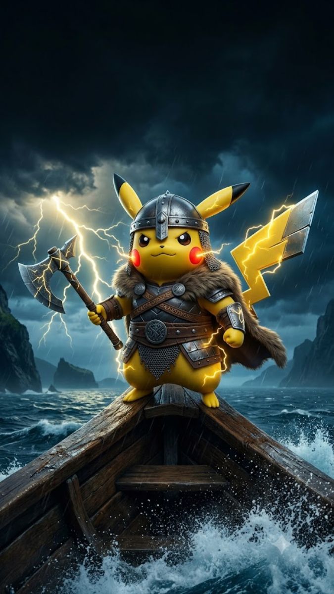 Hình nền Pikachu chuẩn bị chiến đấu