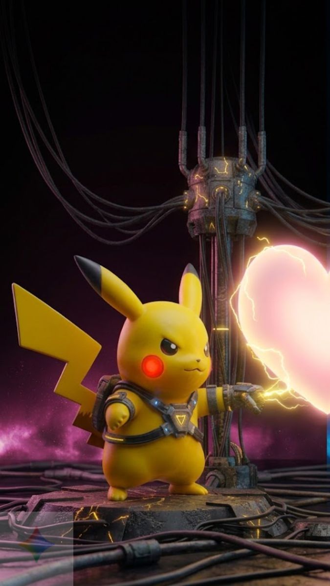 Hình nền Pikachu trái tim cho cặp đôi