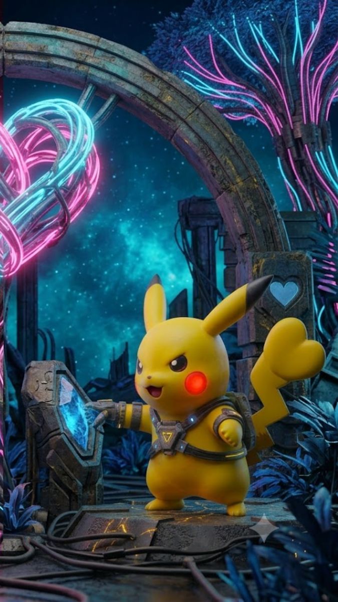 Hình nền Pikachu cặp đôi cho điện thoại