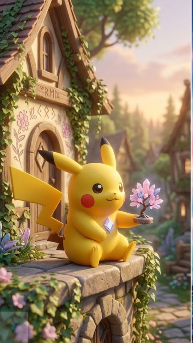 Hình nền Pikachu tặng quà