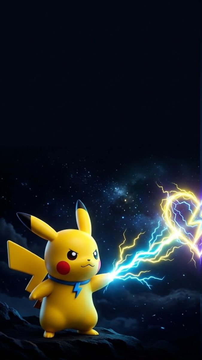 Hình nền Pikachu phóng điện cho cặp đôi