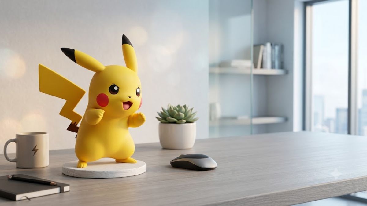 Hình nền Pikachu đeo kính đọc sách đẹp