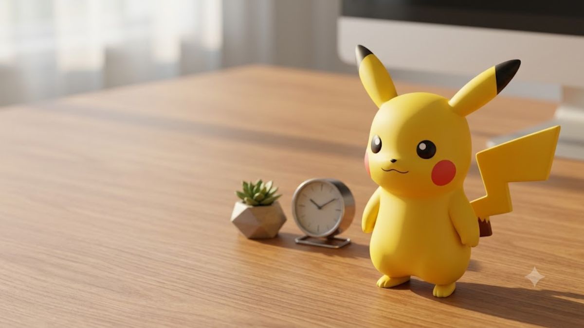 Hình nền Pikachu và cây sen đá