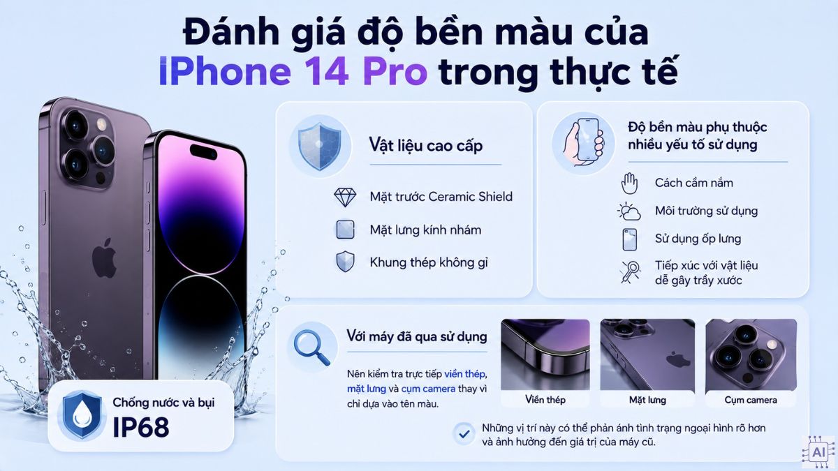 iPhone 14 Pro có mấy màu? Đánh giá độ bền màu