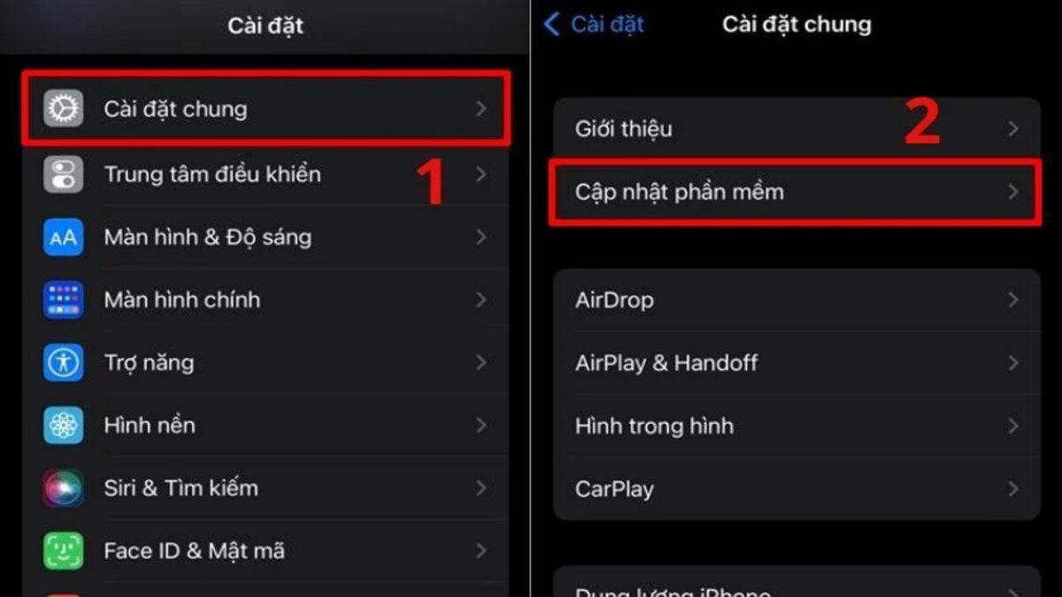 Cách sửa iPhone 17 bị đơ màn hình - Cập nhật iOS bước 2, 3